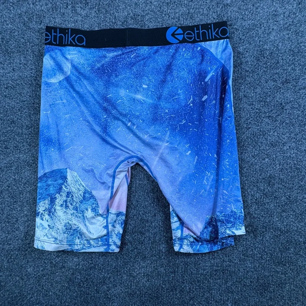 Ethika Staple Wolf Boxer Briefs Underwear Mens 28x8‎ Blue Graphic Print